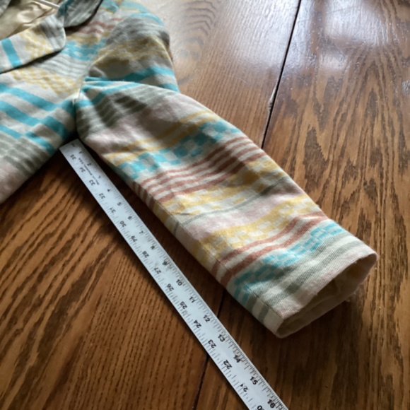 Vintage Bill Blass Aztec Southwestern Womens Blazer Pastel Large Y2K Retro Women - Picture 10 of 12